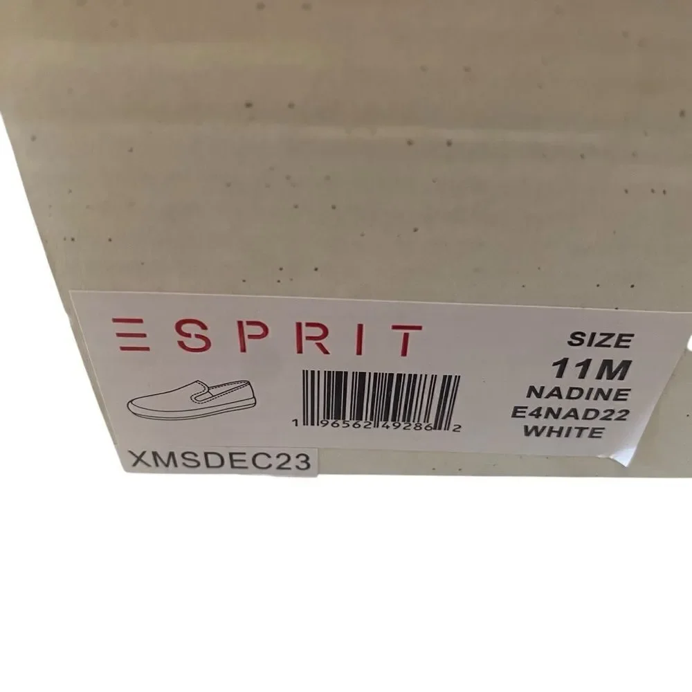 Esprit Nadine White Espadrille Slip-Ons in Ladies size 11M